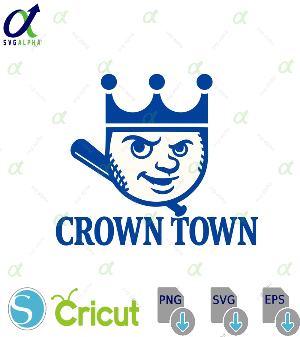 Kc Baseball Inspired Svg-kansas City Sports Inspired -kansas Crown Town